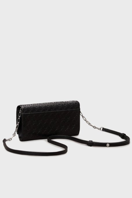 Calvin Klein Logolu Çapraz Askılı K60K6128530GJ Bayan Çanta K60K612853 0GJ SİYAH - 4