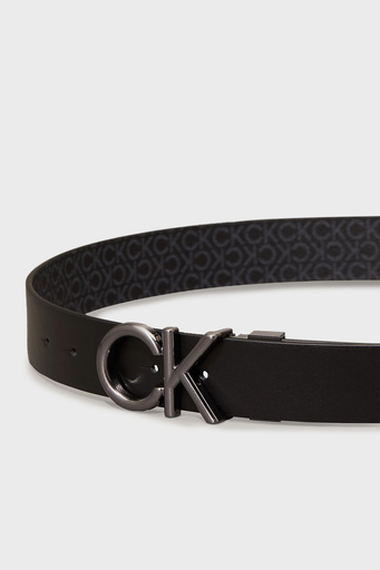 Calvin Klein Logolu Çift Taraflı Hakiki Deri K50K51282901R Erkek Kemer K50K512829 01R SİYAH - 3