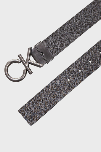 Calvin Klein Logolu Çift Taraflı Hakiki Deri K50K51282901R Erkek Kemer K50K512829 01R SİYAH - 4