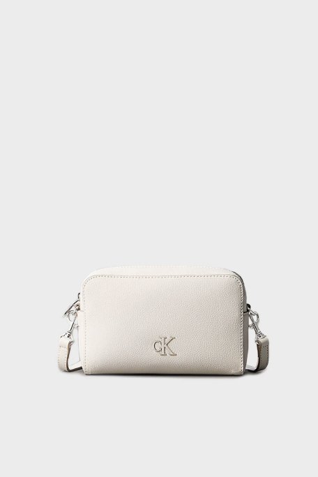 Calvin Klein Logolu Çıkarılabilir Askılı LV04K3162GCJH Bayan Çanta LV04K3162G CJH BEYAZ - 1