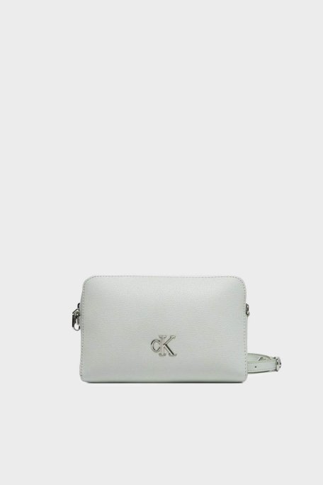 Calvin Klein Logolu Çıkarılabilir Askılı LV04K3162GGN9 Bayan Çanta LV04K3162G GN9 AÇIK GRİ - 1