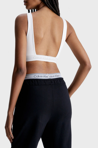 Calvin Klein Logolu Çıkarılabilir Dolgulu Nem Emici Streç Kumaş Spor Bayan Sütyen 00GWS3K123 YAF BEYAZ - 2