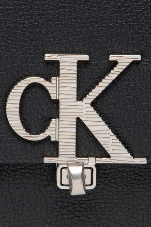 Calvin Klein - Calvin Klein Logolu Çıkarılabilir Omuz Askılı Bayan Çanta K60K609785 BDS SİYAH (1)