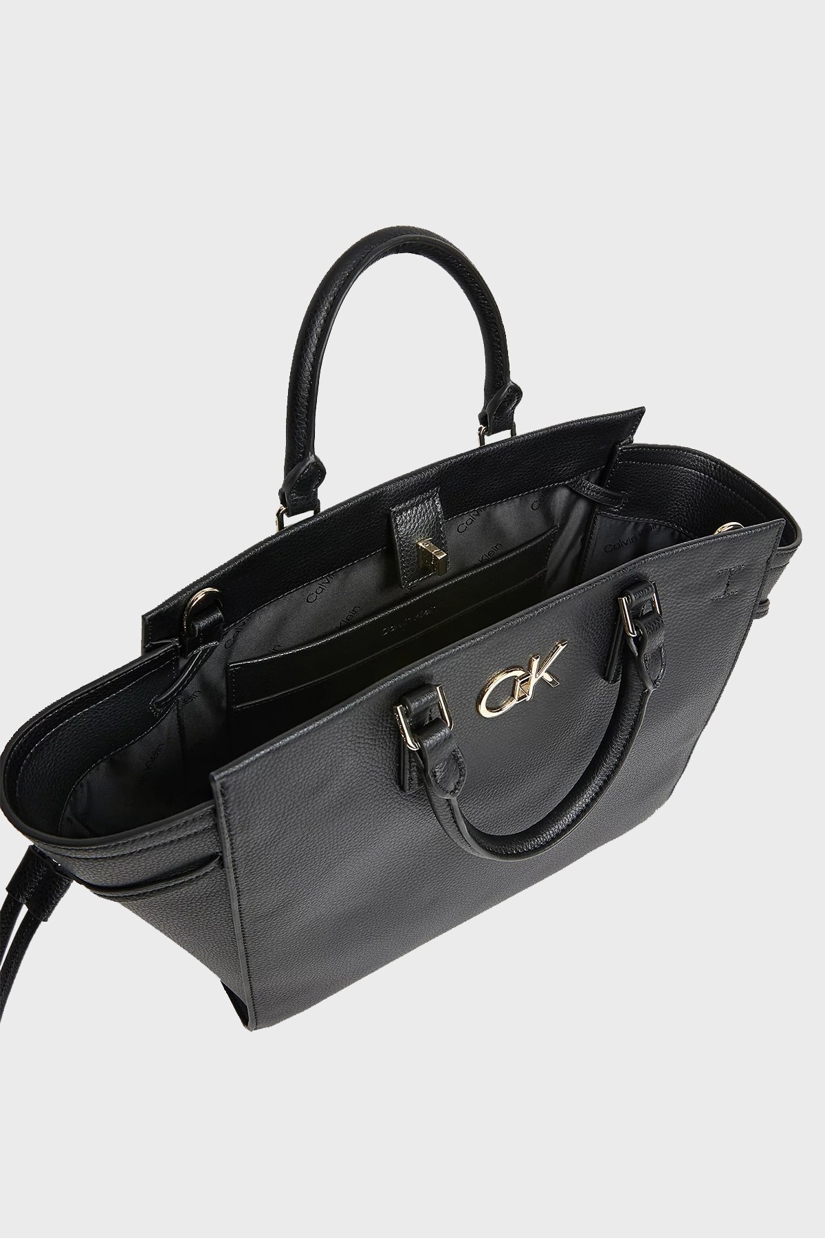 Calvin Klein Logolu Çıkarılabilir Uzatma Askılı Bayan Çanta K60K609402 BAX SİYAH