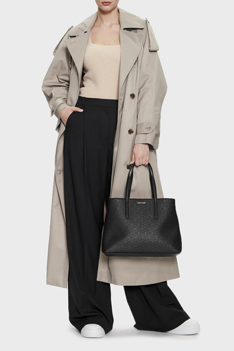 Calvin Klein Logolu Çıkarılabilir Uzatma Askılı K60K6106280GJ Bayan Çanta K60K610628 0GJ SİYAH - 2