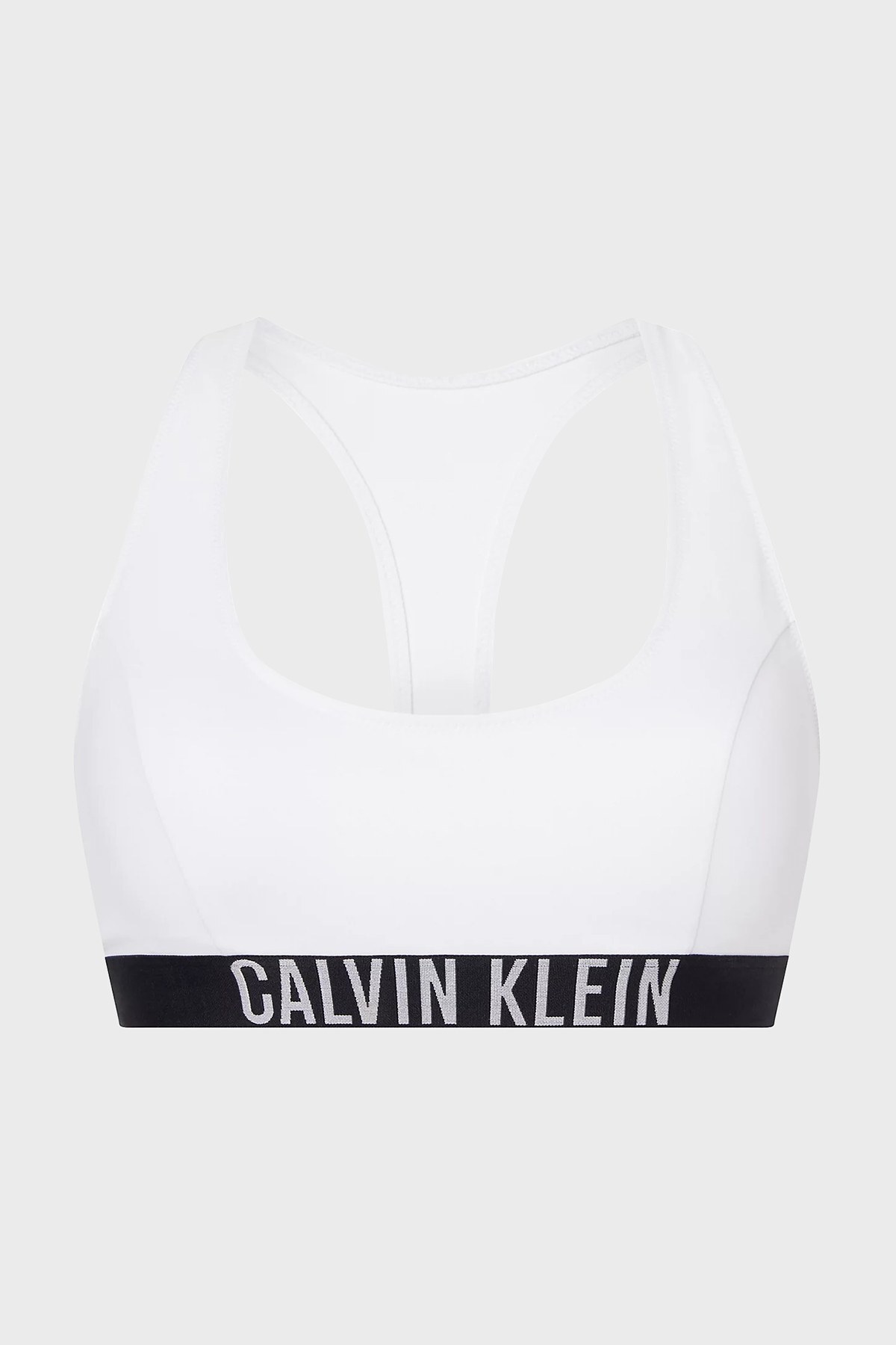 Calvin Klein Logolu Çıkarılabilir Yumuşak Dolgulu Bralet Bayan Bikini Üstü KW0KW01839 YCD BEYAZ
