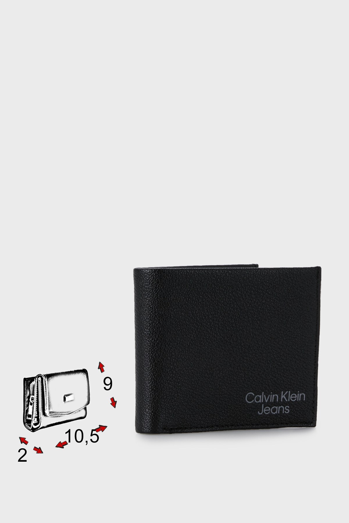 Calvin Klein Logolu Deri Erkek Cüzdan K50K508905 BDS SİYAH