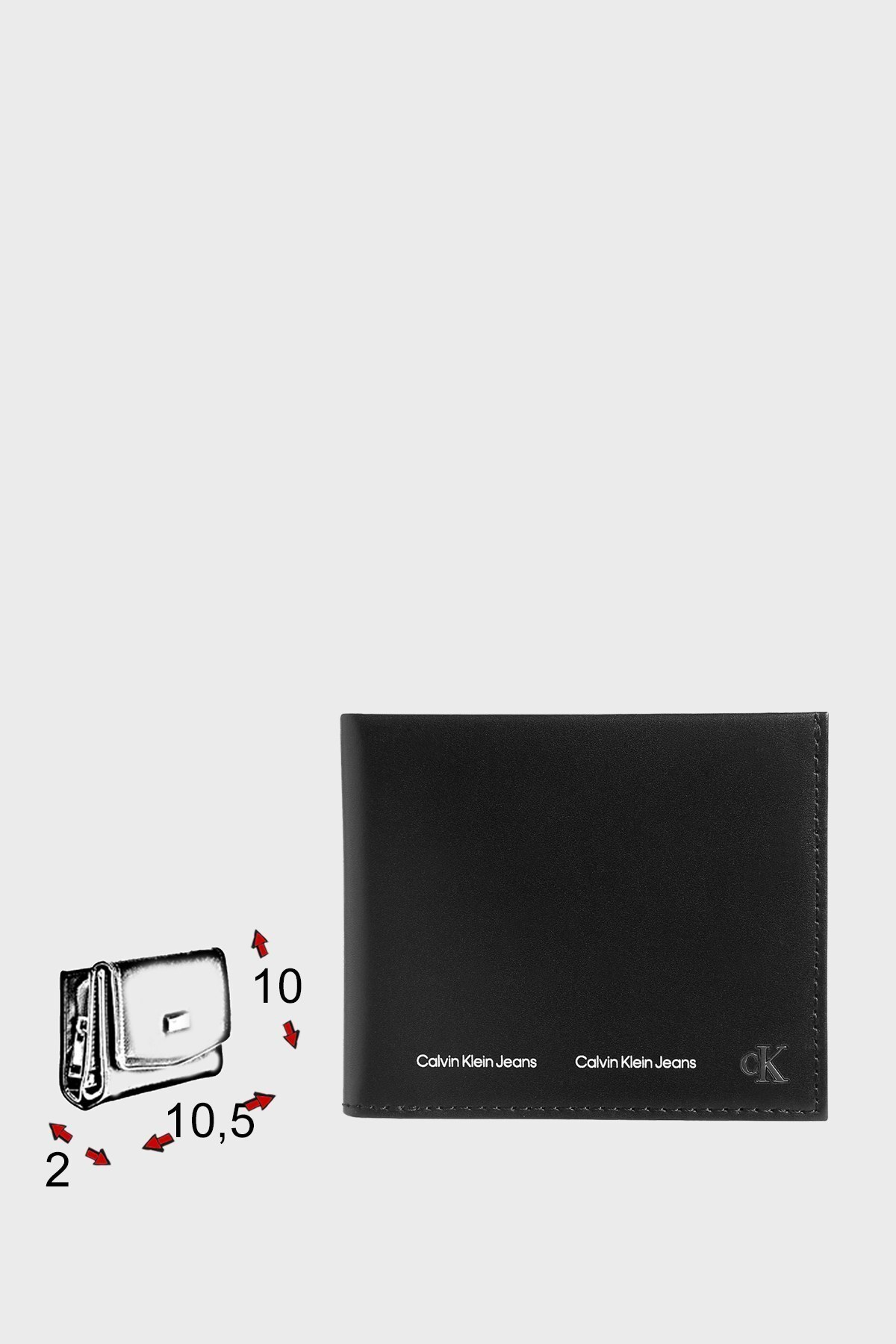 Calvin Klein Logolu Deri Erkek Cüzdan K50K508935 BDS SİYAH