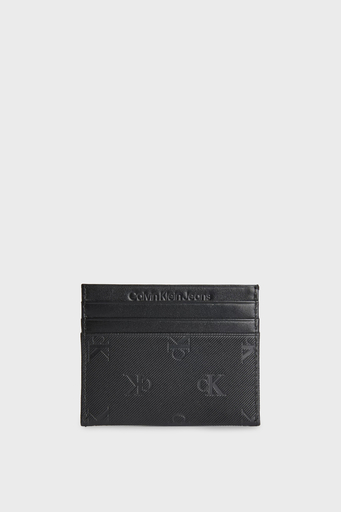 Calvin Klein Logolu Deri Erkek Kartlık K50K510150 0GJ SİYAH