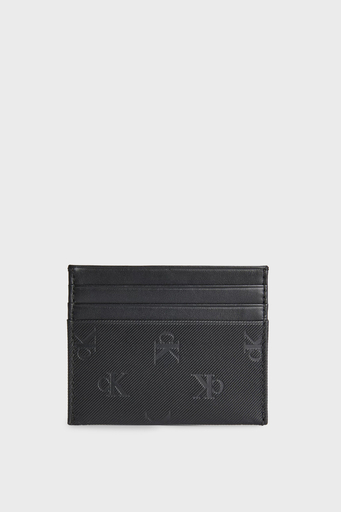 Calvin Klein Logolu Deri Erkek Kartlık K50K510150 0GJ SİYAH