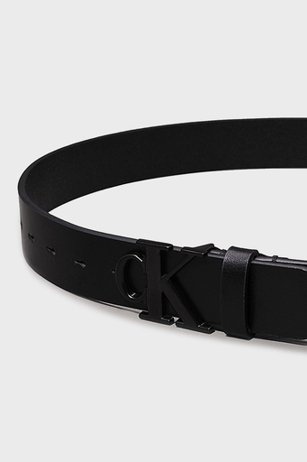 Calvin Klein Logolu Deri K50K5120680GX Erkek Kemer K50K512068 0GX SİYAH - 4