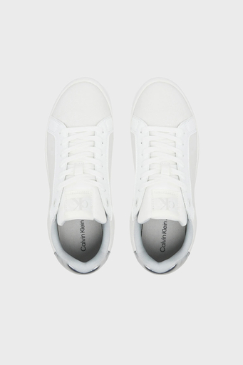 Calvin Klein Logolu Deri Platform Sneaker YW0YW017660LI Bayan Ayakkabı YW0YW01766 0LI BEYAZ-GÜMÜŞ - 5