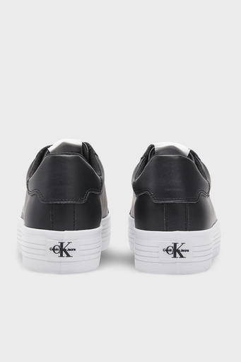 Calvin Klein Logolu Deri Sneaker Bayan Ayakkabı YW0YW00847 BDS SİYAH - 3
