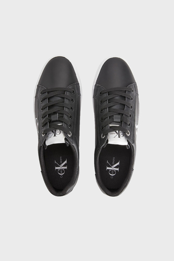 Calvin Klein Logolu Deri Sneaker Bayan Ayakkabı YW0YW00847 BDS SİYAH - 4
