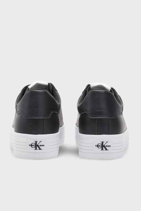 Calvin Klein Logolu Deri Sneaker Bayan Ayakkabı YW0YW00847 BDS SİYAH - 3