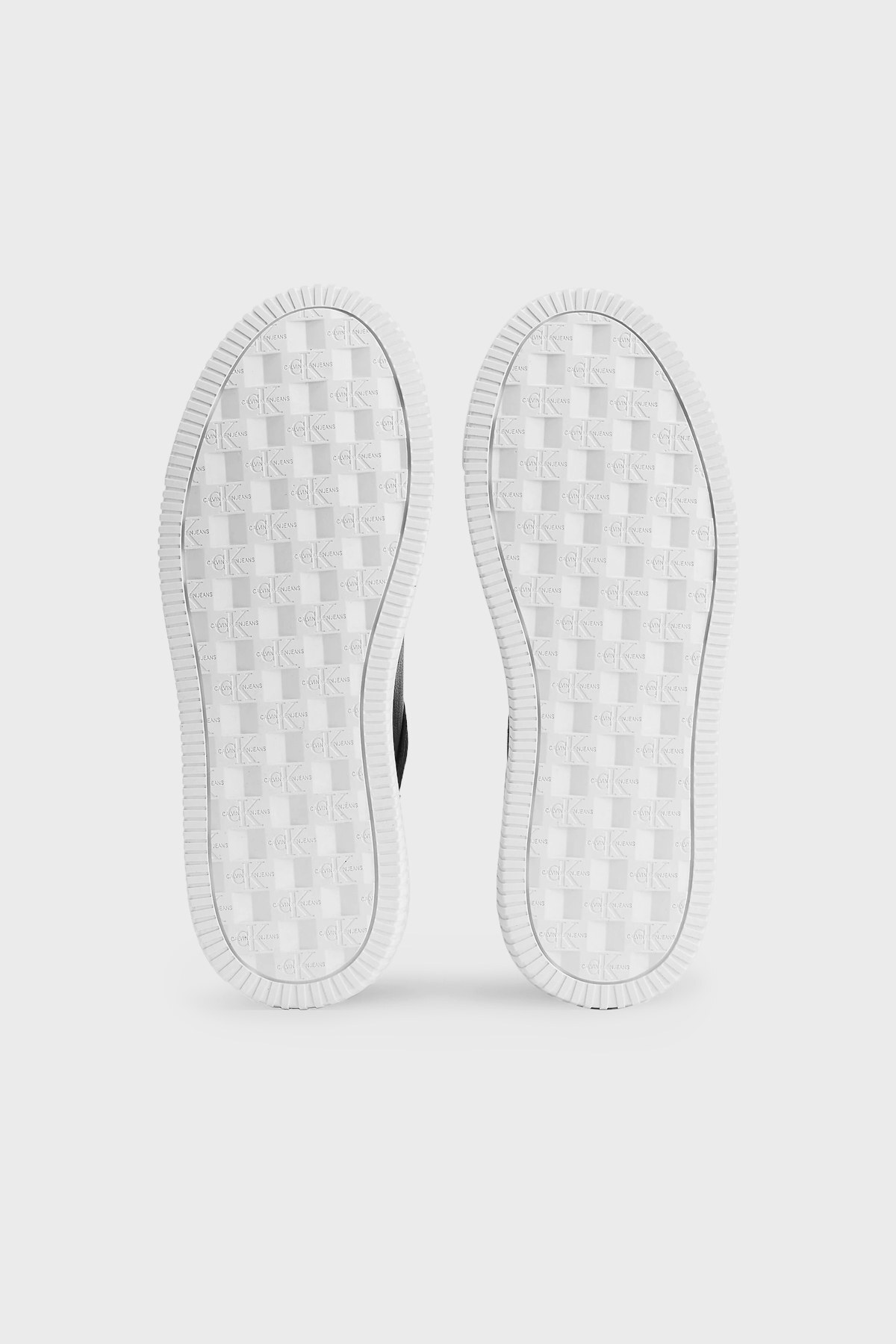 Calvin Klein Logolu Deri Sneaker Erkek Ayakkabı YM0YM00330 BDS SİYAH