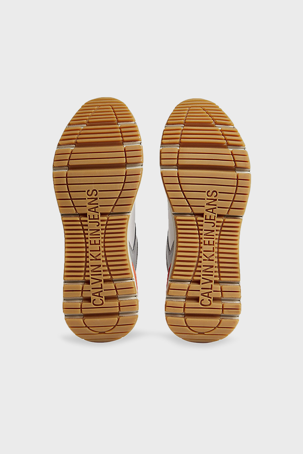 Calvin Klein Logolu Deri Sneaker Erkek Ayakkabı YM0YM00521 0I0 GRİ