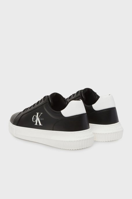 Calvin Klein Logolu Deri Sneaker YM0YM013170GJ Erkek Ayakkabı YM0YM01317 0GJ SİYAH - 4