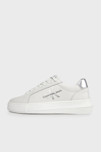 Calvin Klein Logolu Deri Sneaker Bayan Ayakkabı YW0YW01224 YBR BEYAZ - 21