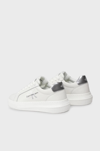 Calvin Klein Logolu Deri Sneaker Bayan Ayakkabı YW0YW01224 YBR BEYAZ - 22
