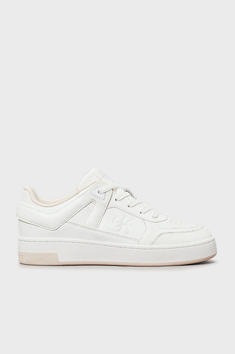 Calvin Klein Logolu Deri Sneaker YW0YW016500LA Bayan Ayakkabı YW0YW01650 0LA BEYAZ - 1