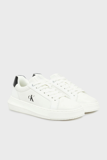 Calvin Klein Logolu Deri Sneaker YW0YW0176901W Bayan Ayakkabı YW0YW01769 01W BEYAZ-SİYAH - 8