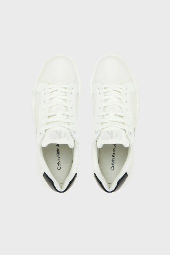 Calvin Klein Logolu Deri Sneaker YW0YW0176901W Bayan Ayakkabı YW0YW01769 01W BEYAZ-SİYAH - 10