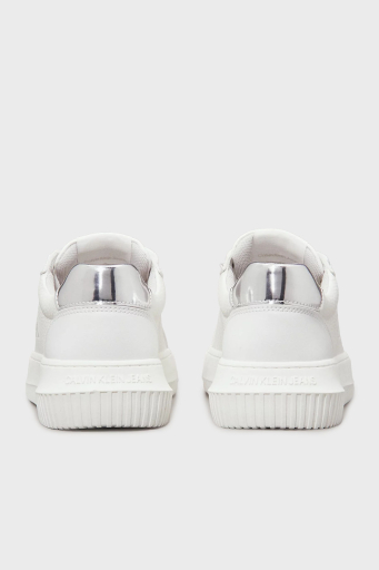 Calvin Klein Logolu Deri Sneaker YW0YW017690LI Bayan Ayakkabı YW0YW01769 0LI BEYAZ-GÜMÜŞ - 5