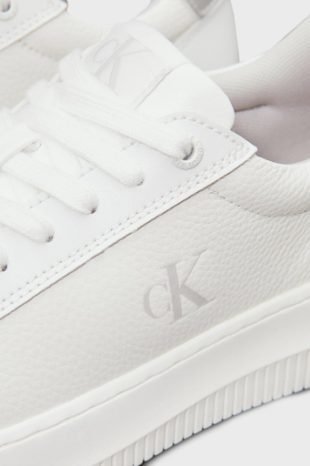 Calvin Klein Logolu Deri Sneaker YW0YW017690LI Bayan Ayakkabı YW0YW01769 0LI BEYAZ-GÜMÜŞ - 6