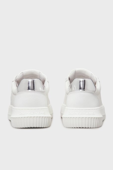 Calvin Klein Logolu Deri Sneaker YW0YW017690LI Bayan Ayakkabı YW0YW01769 0LI BEYAZ-GÜMÜŞ - 5