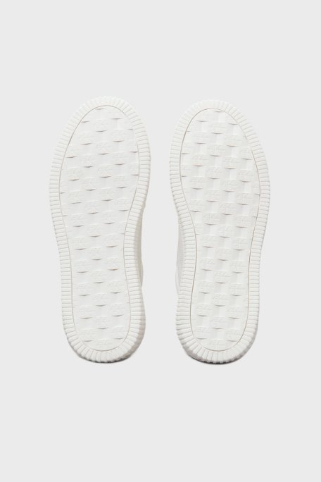 Calvin Klein Logolu Deri Sneaker YW0YW017690LI Bayan Ayakkabı YW0YW01769 0LI BEYAZ-GÜMÜŞ - 7