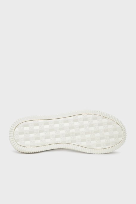 Calvin Klein Logolu Deri Sneaker YW0YW0187201W Bayan Ayakkabı YW0YW01872 01W BEYAZ-SİYAH - 5