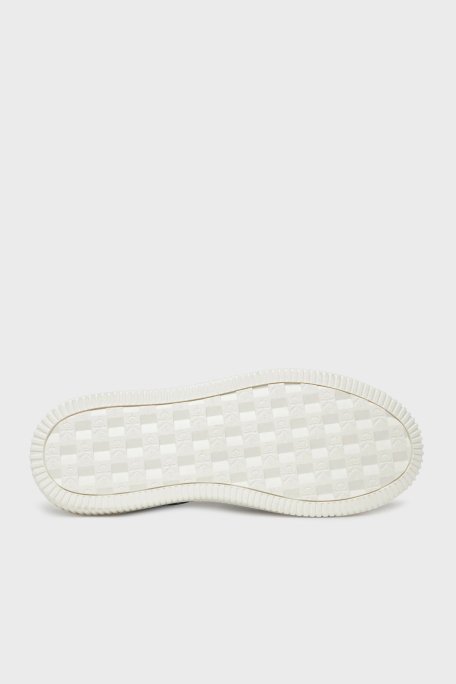 Calvin Klein Logolu Deri Sneaker YW0YW018720GM Bayan Ayakkabı YW0YW01872 0GM SİYAH-BEYAZ - 5
