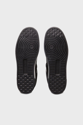 Calvin Klein Logolu Deri ve Süet Detaylı Sneaker YM0YM0130801W Erkek Ayakkabı YM0YM01308 01W BEYAZ-SİYAH - 7