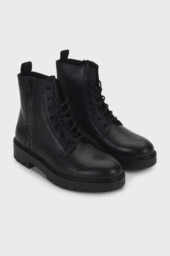 Calvin Klein Logolu Deri YM0YM002620GT Erkek Bot YM0YM00262 0GT SİYAH - 1