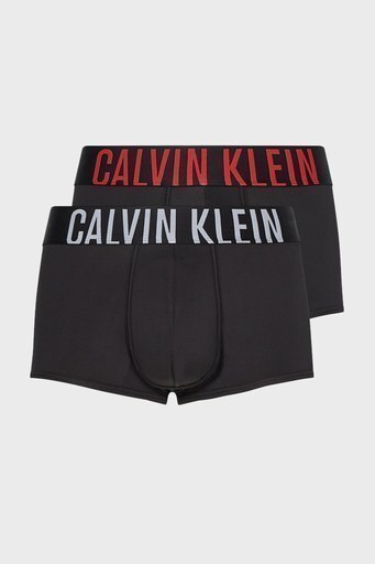 Calvin Klein Logolu Elastik Bel Bantlı Düşük Bel 2 Pack Erkek Boxer 000NB2599A X2M SİYAH