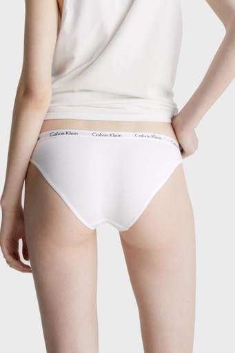 Calvin Klein Logolu Elastik Bel Bantlı Pamuklu 3 Pack 000QD3588EWZB Bayan Külot 000QD3588E WZB Siyah-Beyaz-Siyah - 3