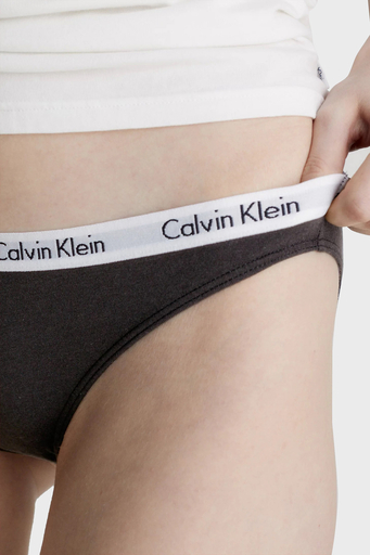 Calvin Klein Logolu Elastik Bel Bantlı Pamuklu 3 Pack 000QD3588EWZB Bayan Külot 000QD3588E WZB Siyah-Beyaz-Siyah - 4