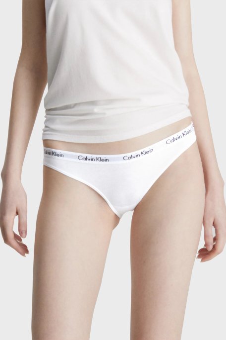 Calvin Klein Logolu Elastik Bel Bantlı Pamuklu 3 Pack 000QD3588EWZB Bayan Külot 000QD3588E WZB Siyah-Beyaz-Siyah - 2