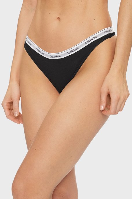 Calvin Klein Logolu Elastik Bel Bantlı Pamuklu 3 Pack 000QD5209EWAC Bayan Külot 000QD5209E WAC Siyah-Beyaz-Açık Mavi - 3