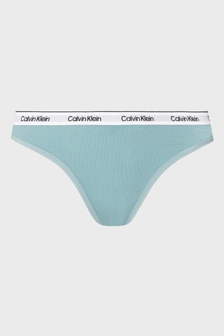 Calvin Klein Logolu Elastik Bel Bantlı Pamuklu 3 Pack 000QD5209EWAC Bayan Külot 000QD5209E WAC Siyah-Beyaz-Açık Mavi - 6