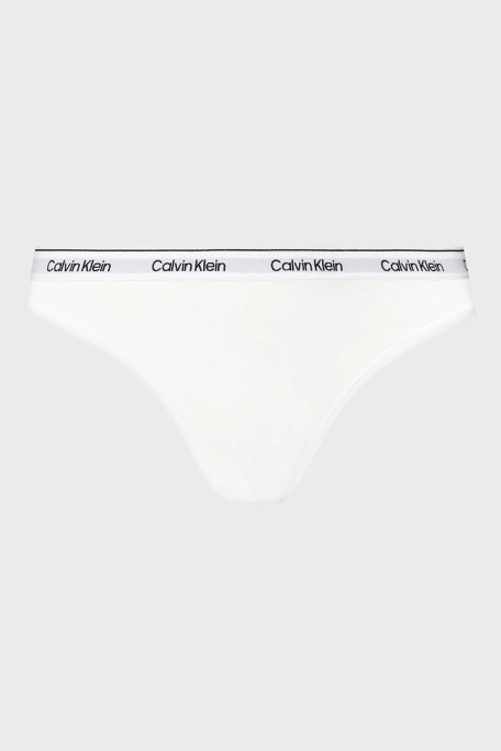 Calvin Klein Logolu Elastik Bel Bantlı Pamuklu 3 Pack 000QD5209EWAC Bayan Külot 000QD5209E WAC Siyah-Beyaz-Açık Mavi - 7