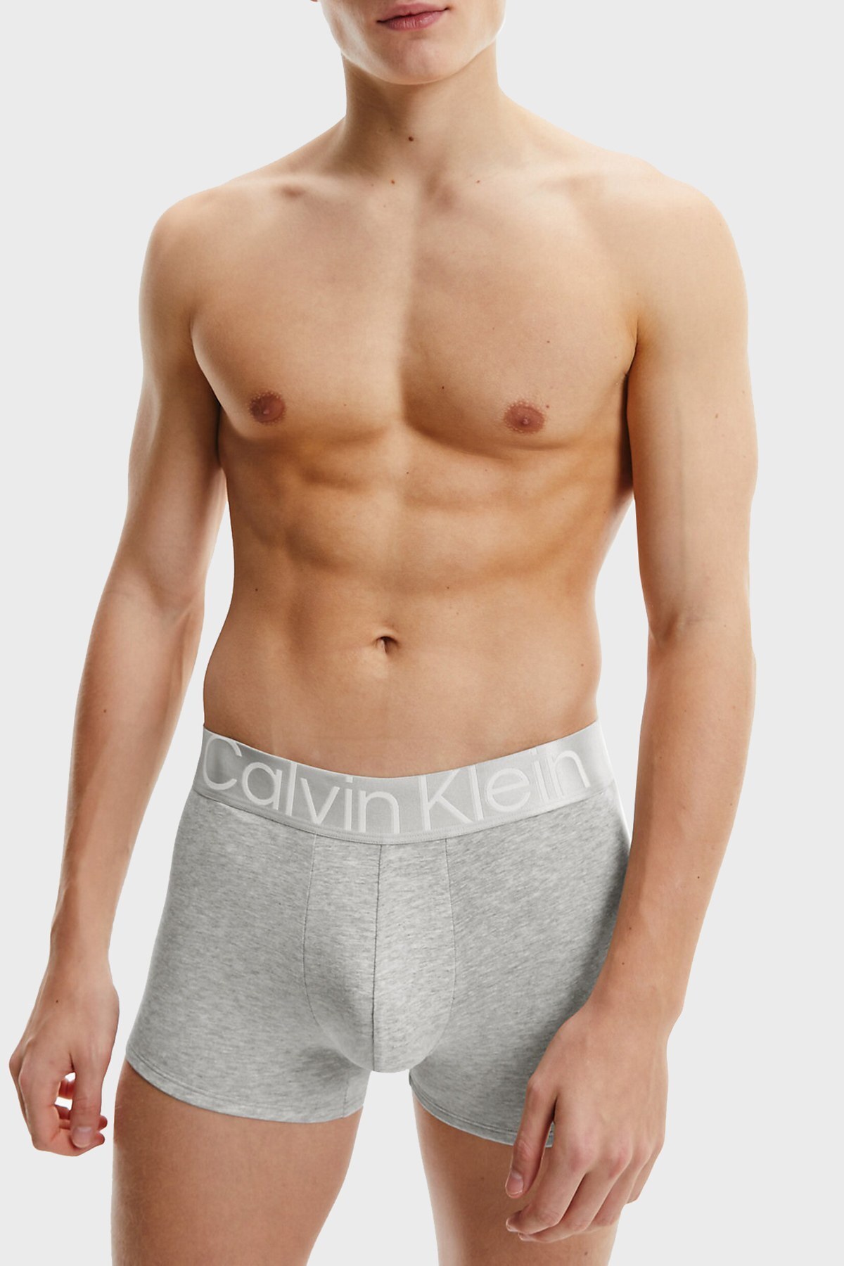 Calvin Klein Logolu Elastik Bel Bantlı Pamuklu 3 Pack Erkek Boxer 000NB3130A MPI SİYAH-BEYAZ