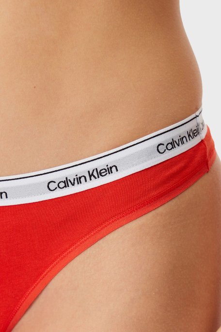 Calvin Klein Logolu Elastik Bel Bantlı Pamuklu 5 Pack 000QD5221EW9V Bayan Külot 000QD5221E W9V ÇOK RENKLİ - 4