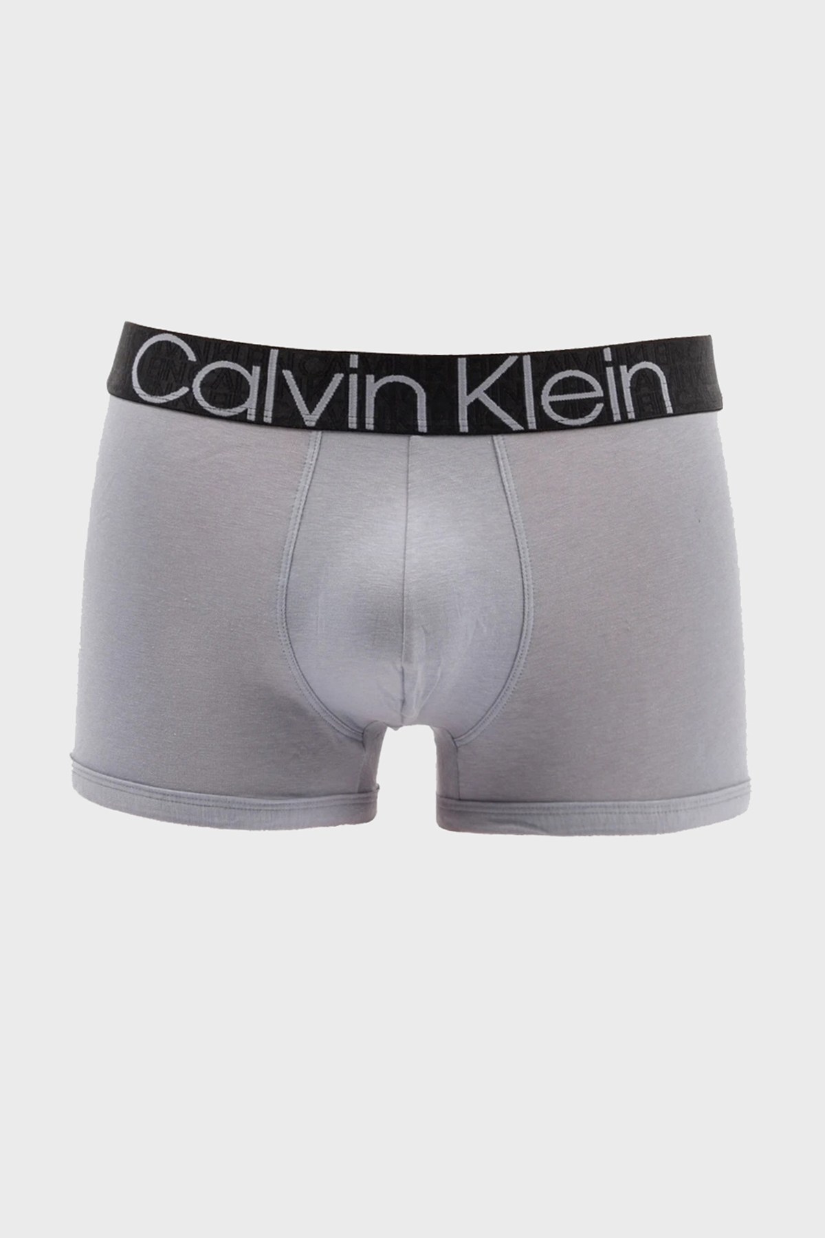 Calvin Klein Logolu Elastik Bel Bantlı Pamuklu Erkek Boxer 000NB2682A DBO GRİ