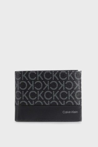 Calvin Klein - Calvin Klein Logolu Erkek Cüzdan K50K509238 01H SİYAH