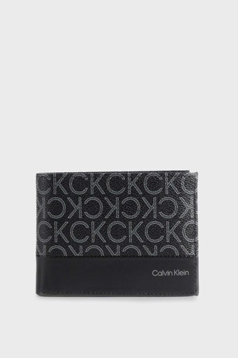 Calvin Klein Logolu Erkek Cüzdan K50K509238 01H SİYAH