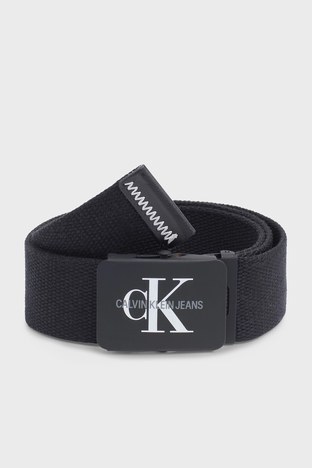 Calvin Klein - Calvin Klein Logolu Erkek Kemer K50K504466 001 SİYAH