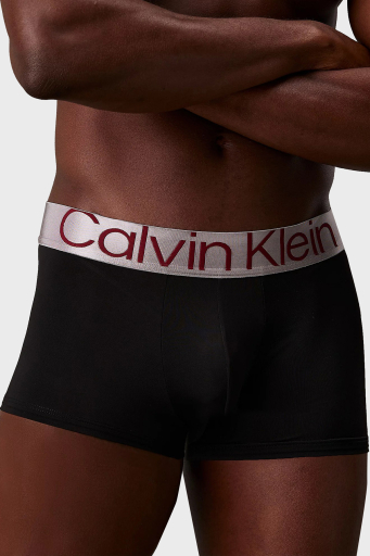 Calvin Klein Logolu Eslastik Bel Bantlı Düşük Bel 3 Pack 000NB3074AQ09 Erkek Boxer 000NB3074A Q09 GRİ-SİYAH - 4