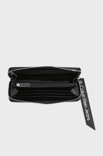 Calvin Klein Logolu Fermuarlı Çok Bölmeli K60K610580BDS Bayan Cüzdan K60K610580 BDS SİYAH - 2